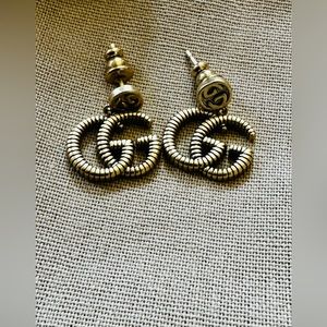 Auth GUCCI Golden Earrings- Made In Italy